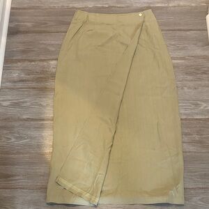 Tommy Bahama Neutral Wrap Midi Skirt in Khaki
